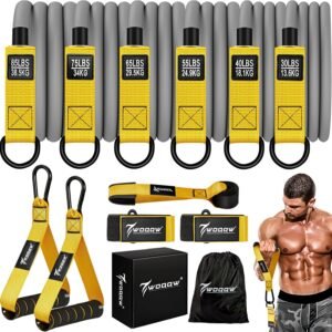 Resistance Bands, 350lbs Heavy Exercise Bands with Handles, Workout Bands Set for Working Out Men, Fitness Weight Bands for Strength Training, Stretching, Slim, Physiotherapy-Home Equipment